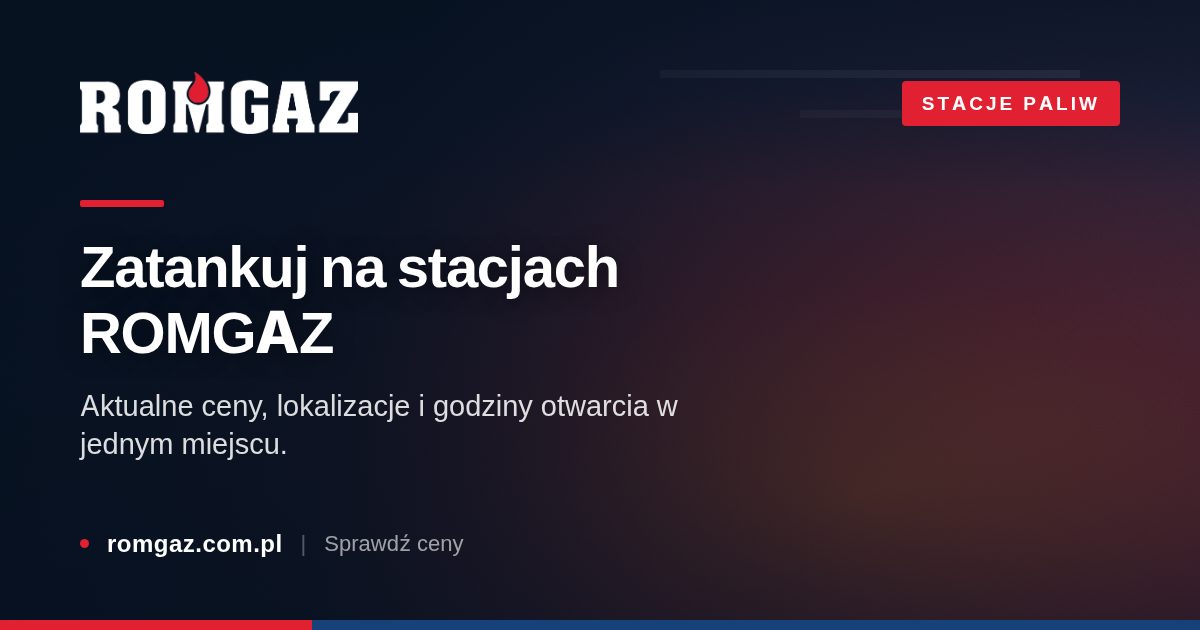 We are opening the sixteenth Romgaz fuel station — Tuchomie near Bytów
